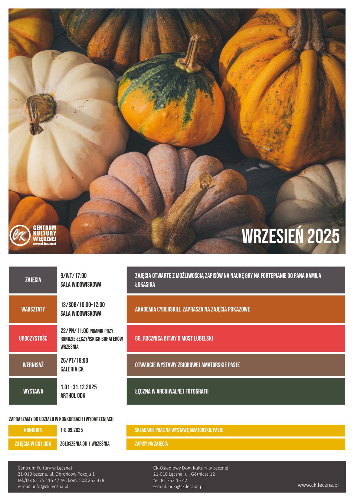 Wydarzenia na wrzesień 2025
