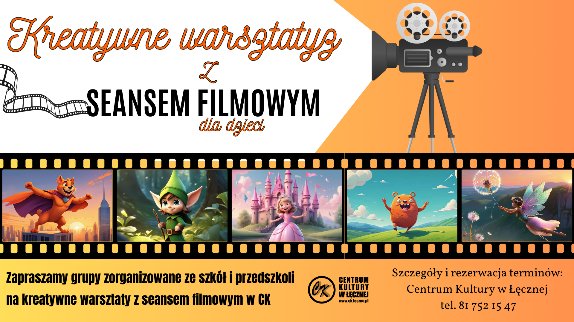Zapraszamy na kreatywne seanse filmowe w Centrum Kultury!