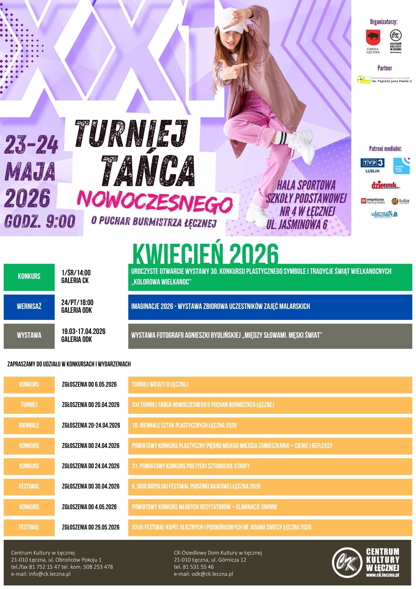 Wydarzenia na kwiecień 2026 r.