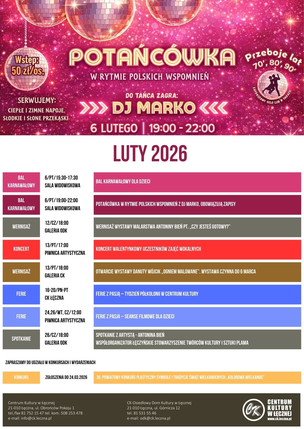 Wydarzenia na luty 2026