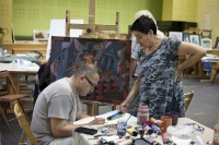 15. Międzynarodowy Plener Artystyczny-Artyści w trakcie pracy 