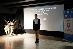 I Powiatowy Konkurs Recytatorski w Języku Angielskim My English Poem