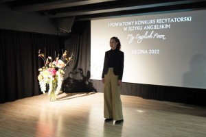I Powiatowy Konkurs Recytatorski w Języku Angielskim My English Poem - Blanka Staszewska II miejsce