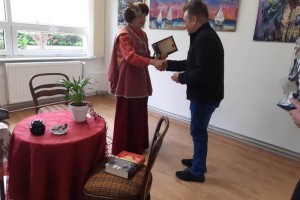 Spotkanie z panią Izabelą Korzeniowską z Chorągwi Zamku w Zawieprzycach Atanazego Miączyńskiego Herbu Suchekomnaty