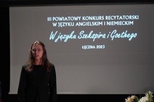 III POWIATOWY KONKURS RECYTATORSKIZ JĘZYKA ANGIELSKIEGO I NIEMIECKIEGO